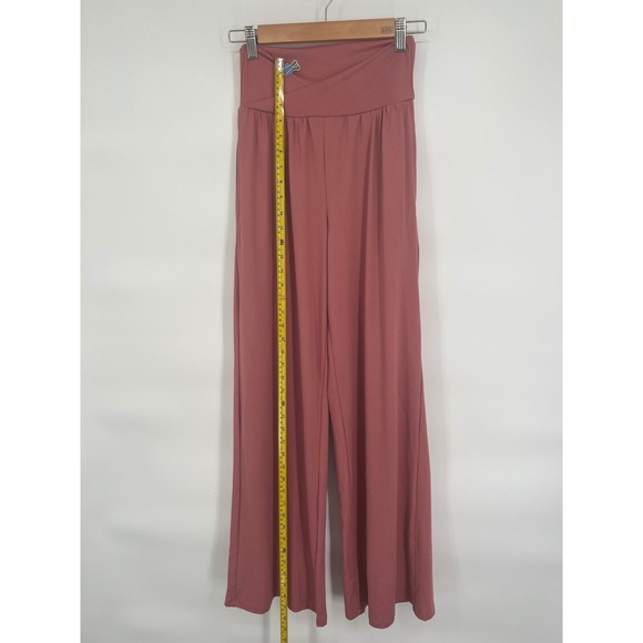 DIBAOLONG Wide Leg Lounge Pants High Waist Comfy Casual Pink Size S - Picture 2 of 12
